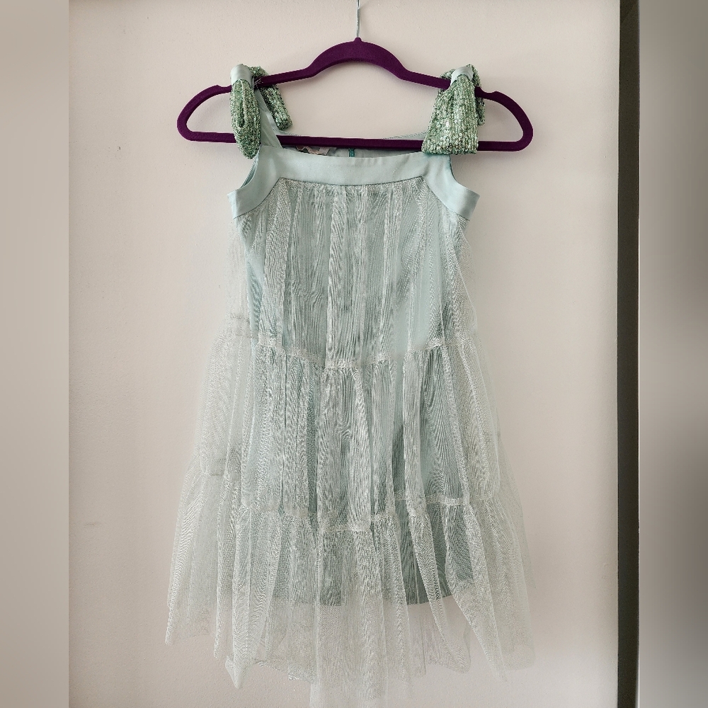 AMAYA Girls Party Dress Gown Made In Spain Tulle Romper Size 10